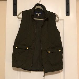 Green zip up vest